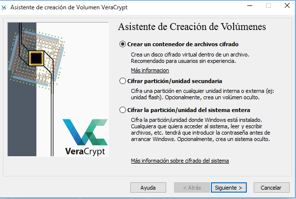 VeraCrypt's volume creation wizard